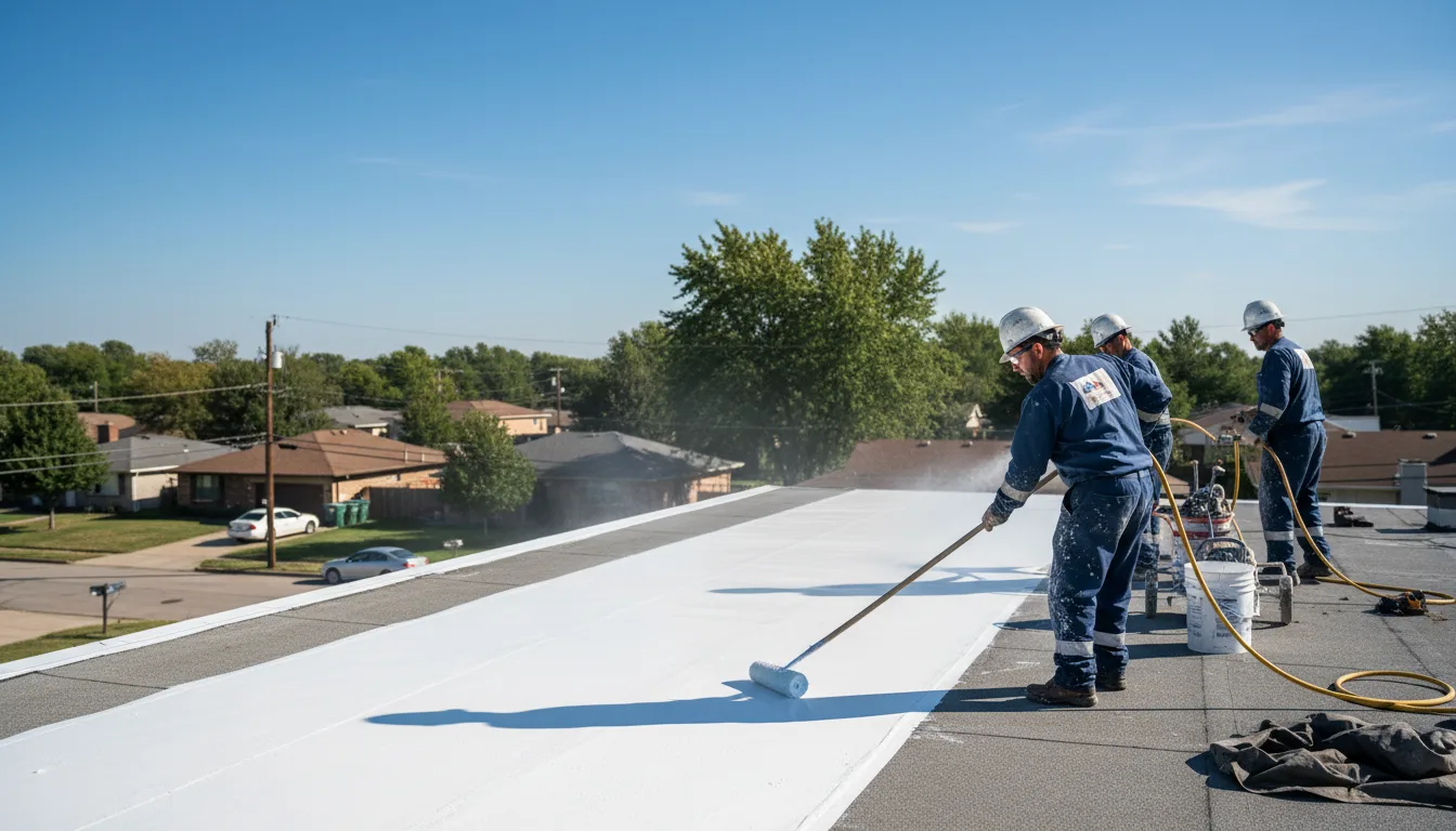Commercial roof coating in Saratoga, NC near me